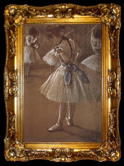framed  Edgar Degas Dress rehearsal Dancer, ta009-2